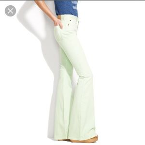 Madewell flea market flares in color pop green